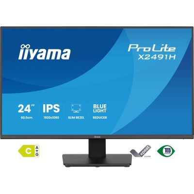 19. iiyama ProLite X2491H-B1 monitor komputerowy 60,5 cm (23.8") 1920 x 1080 px Full HD LCD Czarny