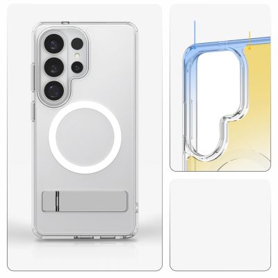 13. Etui Spigen Ultra Hybrid S Mag MagSafe na Samsung Galaxy S26 Ultra - przezroczysto-białe