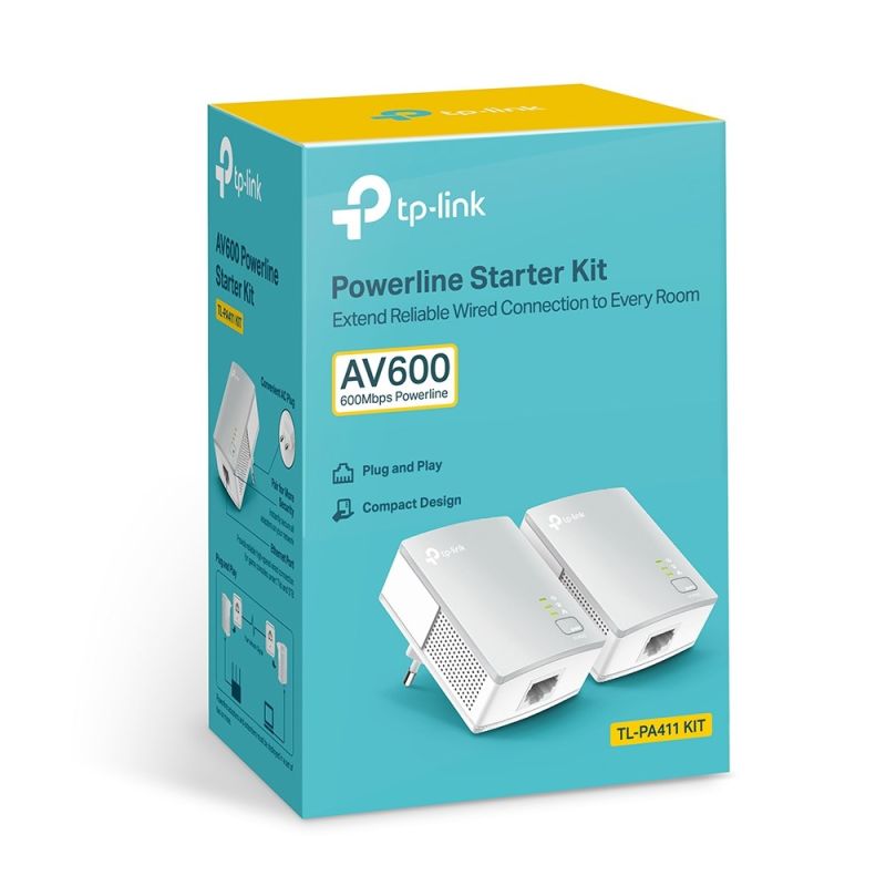 4. TP-Link PA411KIT 500 Mbit/s Przewodowa sieć LAN Biały 2 szt.