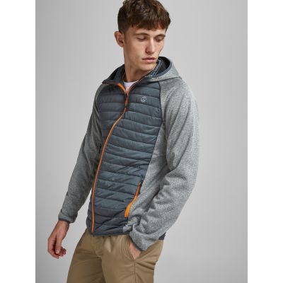 6. Jack&Jones kurtka pikowana JJEMULTI QUILTED JACKET 12182242 GREY MELANGE/SET-IN SLE