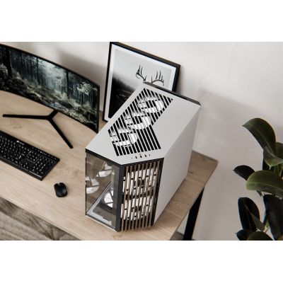 6. Obudowa APNX V1, Midi-Tower, ATX, Tempered Glass, czarno-biała