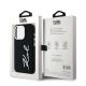 8. Etui Karl Lagerfeld Silicone Metal Script Logo na iPhone 15 Pro - czarne