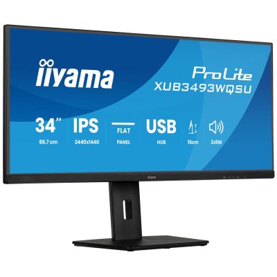 15. iiyama XUB3493WQSU-B6 34" UW IPS-panel 3440x1440 120Hz 21:9 400cd/m 1000:1 1ms