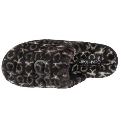 4. Kapcie Calvin Klein Slipper Mule Fur Mono W HW0HW00536-0GK