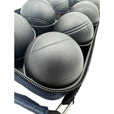 8. KULE DO GRY 8 SZT- BOULE PETANQUE CZARNE POKROWIEC ENERO PRO