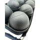 8. KULE DO GRY 8 SZT- BOULE PETANQUE CZARNE POKROWIEC ENERO PRO