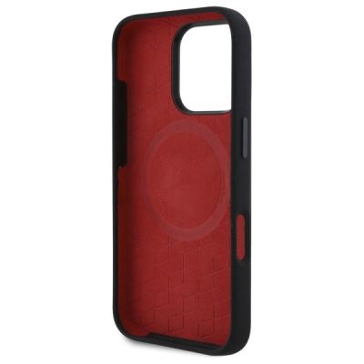 7. Etui BMW Silicone Random Lines MagSafe na iPhone 16 Pro Max - czarne