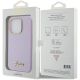 8. Etui Guess Glitter Glossy Script do iPhone 15 Pro Max - liliowe