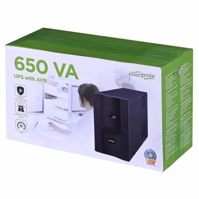 8. Zasilacz awaryjny UPS ENERGENIE Power Cube UPS-PC-652A (Desktop, TWR; 650VA)
