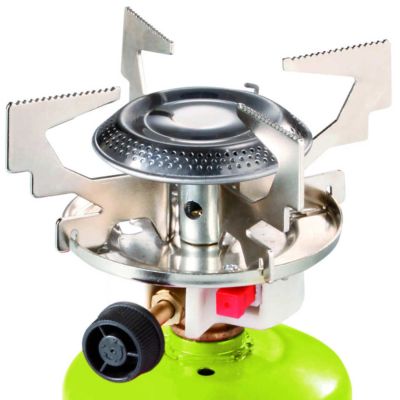 3. Kuchenka turystyczna na gaz na kartusze gazowe nakłuwane FOCUS piezo zapalnik 1.4kW