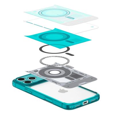 6. Etui Spigen Ultra Hybrid MagSafe na iPhone 18 Pro / 17 Pro - jasnoniebieskie