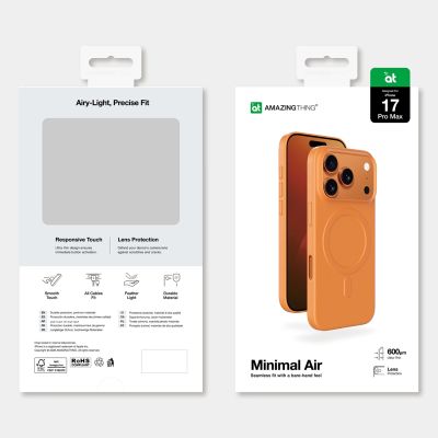 7. Etui AMAZINGTHING Minimal Air Case na iPhone 17 Pro Max kompatybilne z MagSafe - pomarańczowe