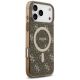 4. Etui Guess IML 4G Background MagSafe na iPhone 17 Pro - brązowe