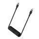 4. Kabel Acefast C14-03 USB-C - USB-C sprężynowy 480Mb/s 3A 1.2m - czarny
