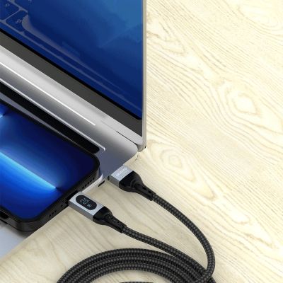 3. Dudao kabel USB Typ C - Lightning szybkie ładowanie PD 20W 1m czarny (L7MaxL)