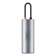 8. Baseus Metal Gleam Series multifunkcjonalny HUB USB 7w1 Typ C HDMI czytnik kart TF PD szary (WKWG020113)