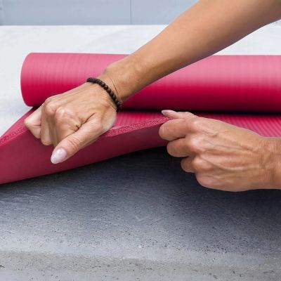 6. Mata do ćwiczeń Wozinsky WNSP-15R 183 x 61 x 1,5 cm gruba mata gimnastyczna do jogi i fitness - różowa