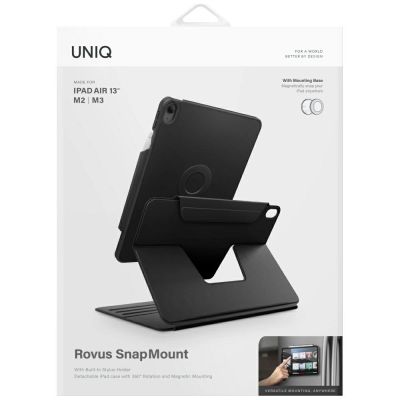 10. Etui UNIQ Rovus Snapmount Magnetic 360 Rotating Detachable do iPad Air 13" 2024 / 2025 - czarne