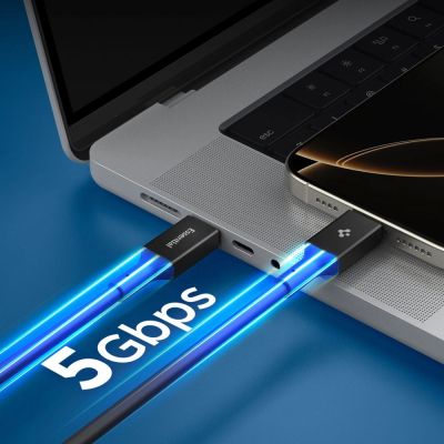 3. Kabel Spigen EB10020CC USB-C 100 W 200 cm - czarny