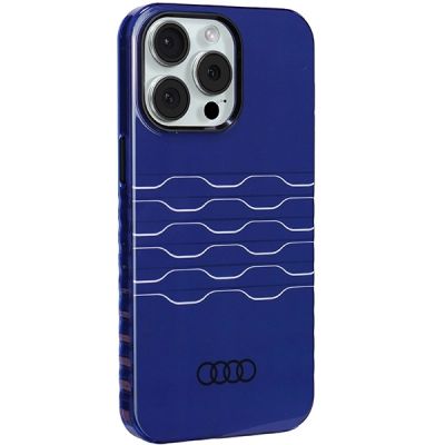 6. Etui Audi IML MagSafe na iPhone 15 Pro Max - niebieskie