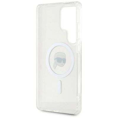 7. Etui Karl Lagerfeld Button Karl Head Printed Logo MagSafe Samsung Galaxy S25 Ultra biały