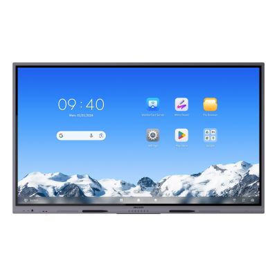 Hikvision DS-D5C75RB/A2L signage display Interaktywny płaski panel 190,5 cm (75") LED Wi-Fi 480 cd/m2 4K Ultra HD Szary Ekran dotykowy Procesor wbudowany Android 16/7
