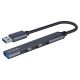10. SAVIO HUB USB-A - 3 X USB-A 2.0, 1 X USB-A 3.0, SZARY AK-70