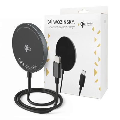 10. Ładowarka indukcyjna magnetyczna Wozinsky 15W bezprzewodowa Qi2  - czarna