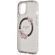 6. Etui Guess IML Flowers Wreath MagSafe na iPhone 15 / 14 / 13 - czarne