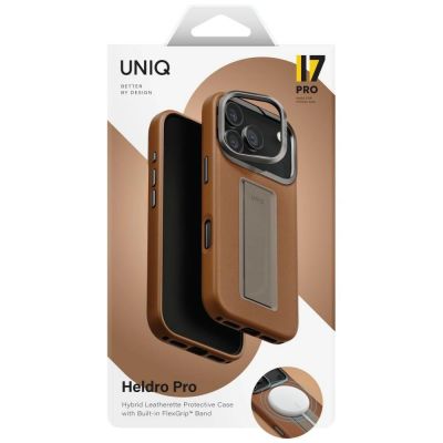 6. Etui UNIQ Heldro Pro Magclick Charging na iPhone 17 Pro - brązowe