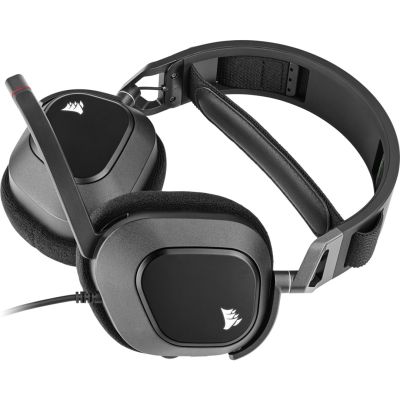 8. Corsair HS80 RGB USB Zestaw słuchawkowy Przewodowa Ręczny Gaming Węgiel