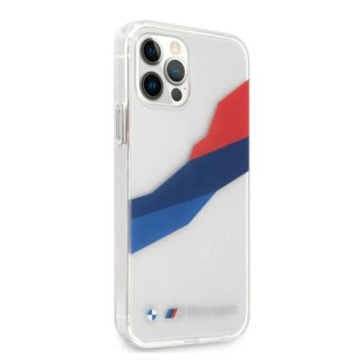 4. Etui BMW Motorsport Tricolor na iPhone 12 Pro Max - przezroczyste