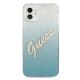 3. Etui Guess Glitter Gradient Script na iPhone 12 mini - niebieskie