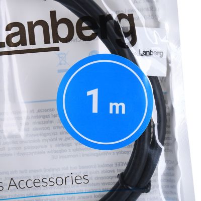 5. LANBERG KABEL USB-A 3.0 M/M 1M CZARNY CA-USBA-30CU-0010-BK