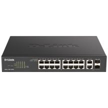 D-Link DGS-1100-18PV2 przełącznik sieciowy Zarządzany L2 Gigabit Ethernet (10/100/1000) Obsługa PoE 1U Czarny