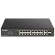 D-Link DGS-1100-18PV2 przełącznik sieciowy Zarządzany L2 Gigabit Ethernet (10/100/1000) Obsługa PoE 1U Czarny