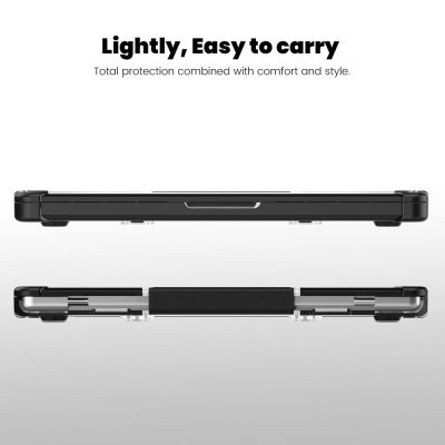 7. Etui Tech-Protect SmartShell Pro na Macbook Pro 14 M1 / M2 / M3 / M4 / M5 2021-2025 - czarno-przezroczyste