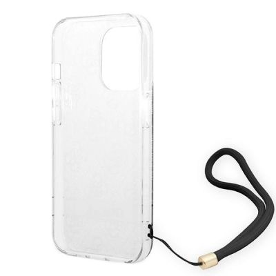 6. Etui Guess 4G Print Strap na iPhone 14 Pro - czarne