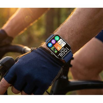 3. Smartwatch Gravity Czarny Niebieski GT36-6