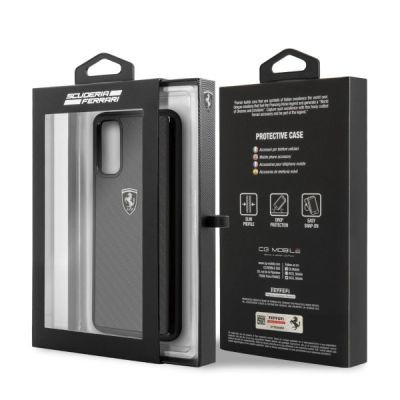 7. Etui Ferrari Carbon Heritage na Samsung Galaxy S20 - czarne