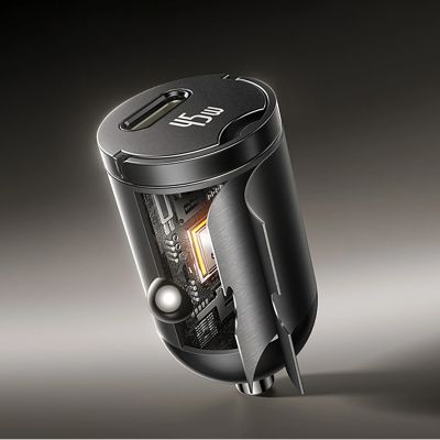 14. Ładowarka samochodowa Baseus PrimeTrip VP2 45W USB-C z kablem 60W USB-C do USB-C 1m - czarna