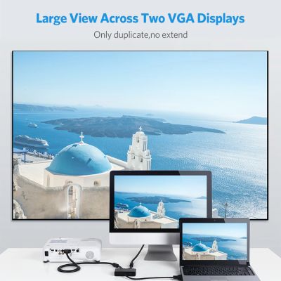 4. Rozdzielacz VGA Ugreen 40254 1x2 1920x1440 60Hz - czarny