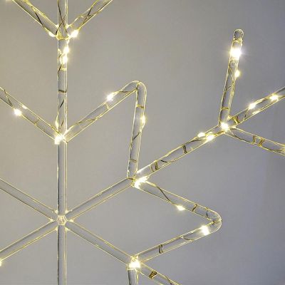 3. PŁATEK ŚNIEGU DEKORACYJNY WISZĄCY 120LED CIEPŁY BIAŁY