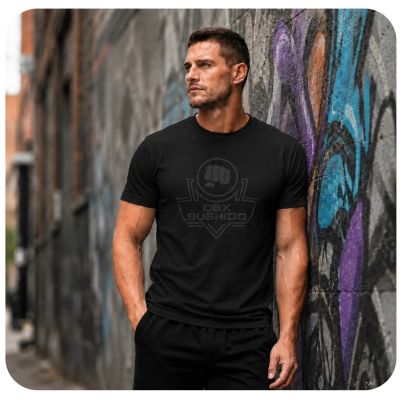 9. T-shirt męski Koszulka czarna bawełniana DBX Bushido