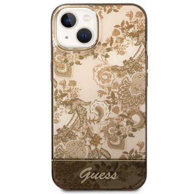3. Etui Guess Porcelain Collection na iPhone 14 Plus - beżowe