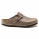 5. Chodaki damskie/męskie Birkenstock Boston Tabacco Brown olejowana skóra klapki regular szerokie (0960811)