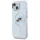 2. Etui Karl Lagerfeld IML Metal Karl&Choupette Head MagSafe na iPhone 14 - białe
