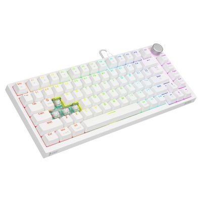 13. SAVIO KLAWIATURA MECHANICZNA ASTRAL WHITE OUTEMU WHITE JADE RGB