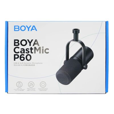 13. Mikrofon studyjny BOYA CastMic P60 przewodowy USB XLR - czarny