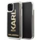 Etui Karl Lagerfeld Karl logo Glitter na iPhone 11 Pro - czarne